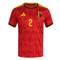 Belgien Zeno Debast #2 Hemmatröja VM 2026 Kortärmad